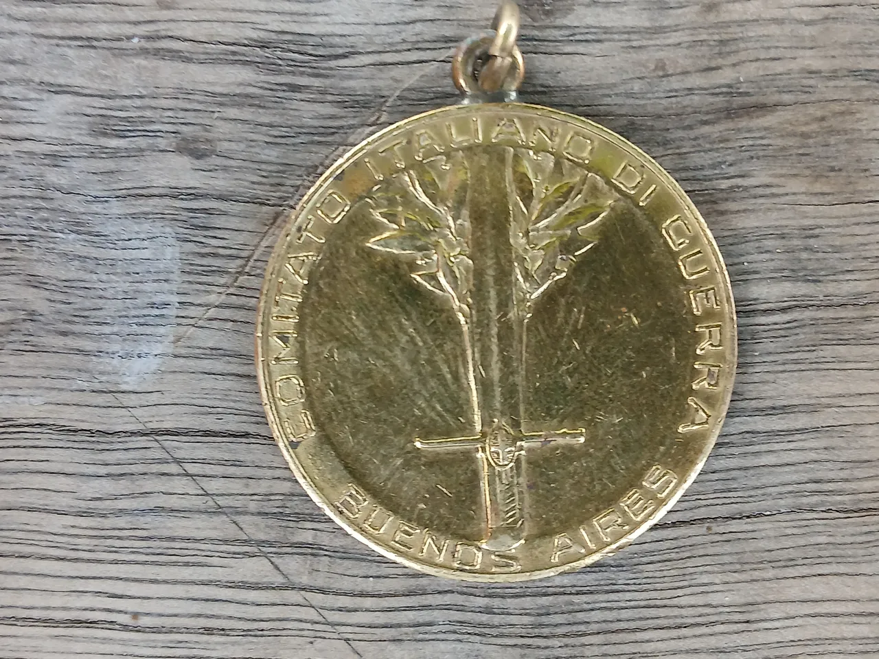 Medalla comito italiano di guerra buenos aires 1915 F troiani — vista 2