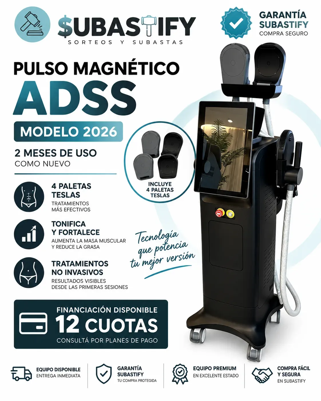 PULSO MAGNETICO ADDS de 4 paletas con 2 meses de uso — vista 1