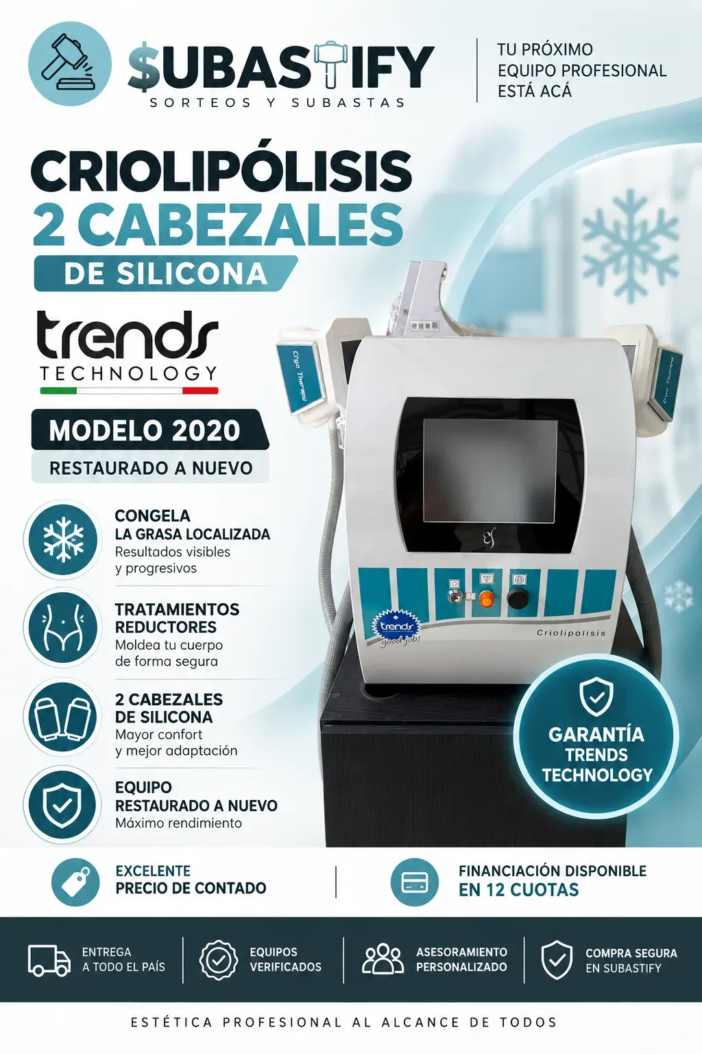 Equipo de estetica Criolipólisis doble cabezal — vista 1