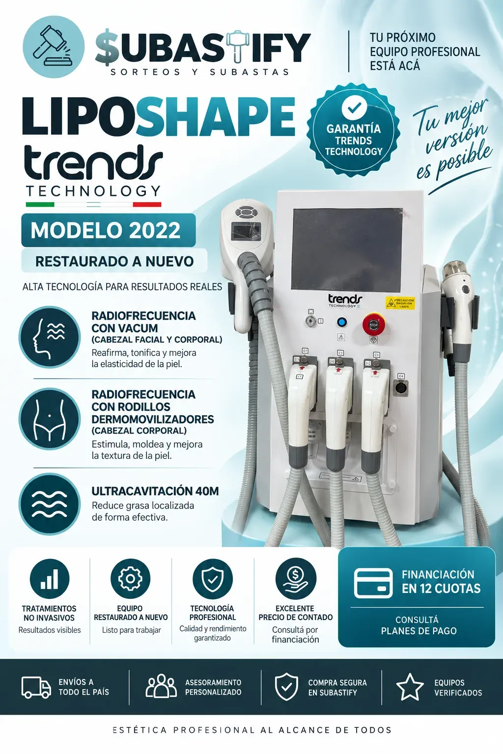 Equipo de estética LipoShape marca Trends — vista 1