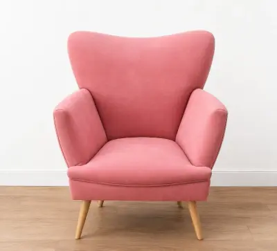 Sillon Vintage Rosa Pastel de Pana