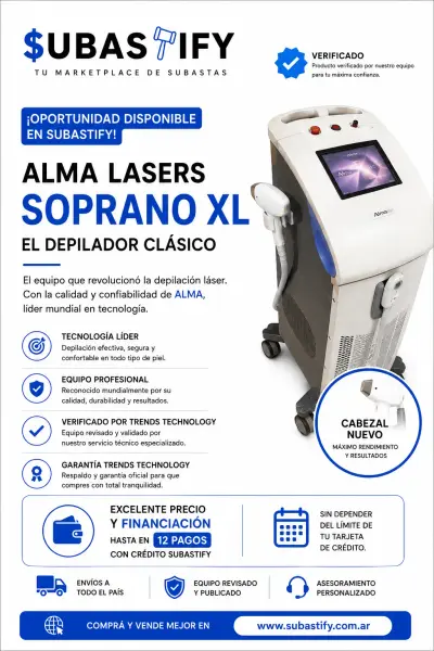 SOPRANO XL de Alma Láser original con cabezal. nuevo